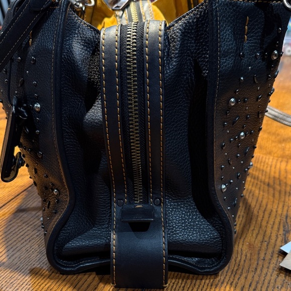 Coach 1941 Rogue 39 Black Leather Handbag - Picture 4 of 14